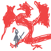 knight vs dragon drawing by brzoza in Artbitrator
