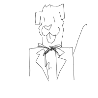 dog in costume drawing by elevetorman in Artbitrator