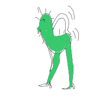 dancing cactus drawing by elevetorman in Artbitrator