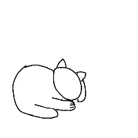 sleeping cat drawing by lollox in Artbitrator