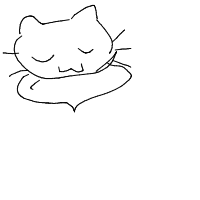 sleeping cat drawing by wolfyzz in Artbitrator