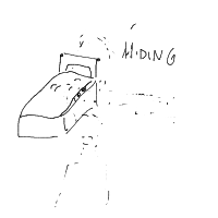 hiding under blanket drawing by wealllovejudy in Artbitrator