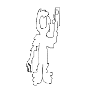 bigfoot taking selfie drawing by naah in Artbitrator