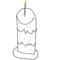 birthday cake drawing by ivi222 in Artbitrator
