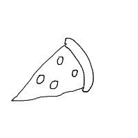 pizza slice drawing by ivi222 in Artbitrator