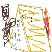 camping disaster drawing by ivi222 in Artbitrator