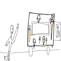 chasing ice cream truck drawing by ivi222 in Artbitrator