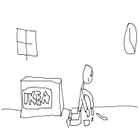 assembling ikea furniture drawing by ivi222 in Artbitrator