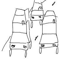 traffic jam drawing by ivi222 in Artbitrator