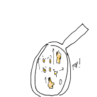 popcorn popping drawing by ivi222 in Artbitrator