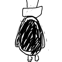 penguin with a hat drawing by fluffypoof in Artbitrator