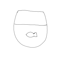 fish in bowl drawing by jon-e in Artbitrator