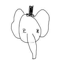 elephant with a hat drawing by fluffypoof in Artbitrator