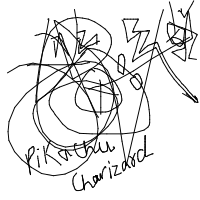pikachu battling a charizard drawing by player-bl3kuelaz in Artbitrator