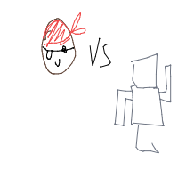 pirate vs robot drawing by lulullama67 in Artbitrator