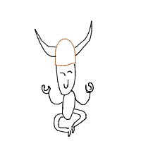 viking at yoga class drawing by lulullama67 in Artbitrator