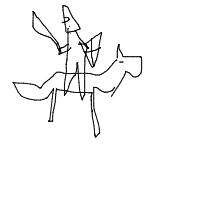 knight riding a horse drawing by jollycheeseballs in Artbitrator