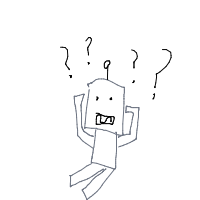 robot having existential crisis drawing by lulullama67 in Artbitrator