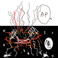 space station disaster drawing by jollycheeseballs in Artbitrator