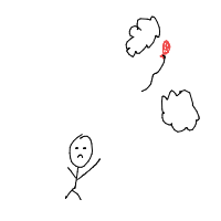 balloon floating away drawing by lulullama67 in Artbitrator