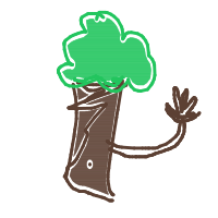 tree giving high five drawing by qtheclown in Artbitrator