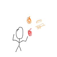 throwing food drawing by lulullama67 in Artbitrator