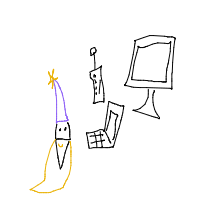 wizard at tech startup drawing by lulullama67 in Artbitrator