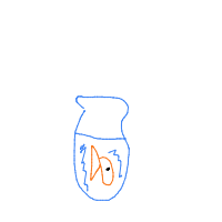 fish in bowl drawing by lulullama67 in Artbitrator
