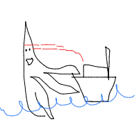 kraken attacking ship drawing by jollycheeseballs in Artbitrator