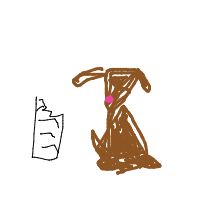 dog ate homework drawing by qtheclown in Artbitrator