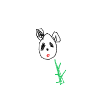 panda eating bamboo drawing by lulullama67 in Artbitrator