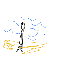 vampire at beach drawing by lulullama67 in Artbitrator