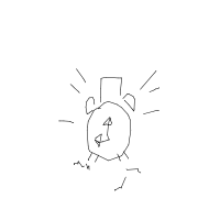 alarm clock ringing drawing by lulullama67 in Artbitrator