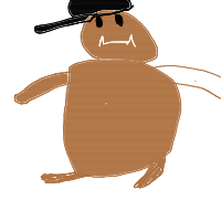 bear with a hat drawing by peeworm in Artbitrator
