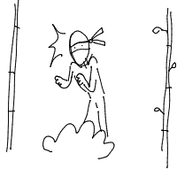 ninja hiding poorly drawing by gm4k in Artbitrator