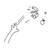 throwing food drawing by gm4k in Artbitrator
