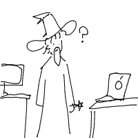 wizard at tech startup drawing by gm4k in Artbitrator