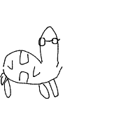 turtle with glasses drawing by adzwinz123 in Artbitrator