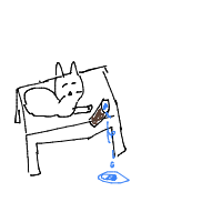 cat knocking things off table drawing by adzwinz123 in Artbitrator