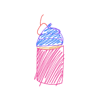 cupcake with cherry drawing by dobdobbson in Artbitrator