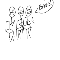 standing ovation drawing by dobdobbson in Artbitrator