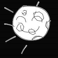 moon smiling drawing by yuki_shinobu in Artbitrator