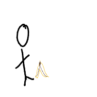 slipping on banana peel drawing by andi00 in Artbitrator