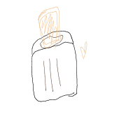 bread in toaster ejecting drawing by andi00 in Artbitrator
