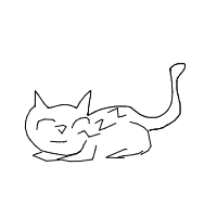sleeping cat drawing by austin_deva2 in Artbitrator
