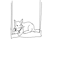 sleeping cat drawing by dontoto in Artbitrator