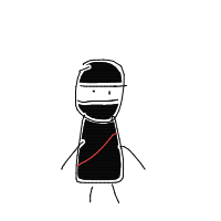 ninja hiding poorly drawing by darkp00 in Artbitrator