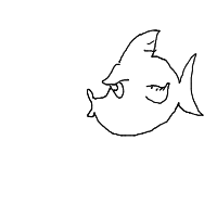 grumpy fish drawing by 2lag2play in Artbitrator