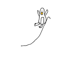 penguin sliding drawing by 2lag2play in Artbitrator