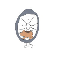 hamster on wheel drawing by 2lag2play in Artbitrator